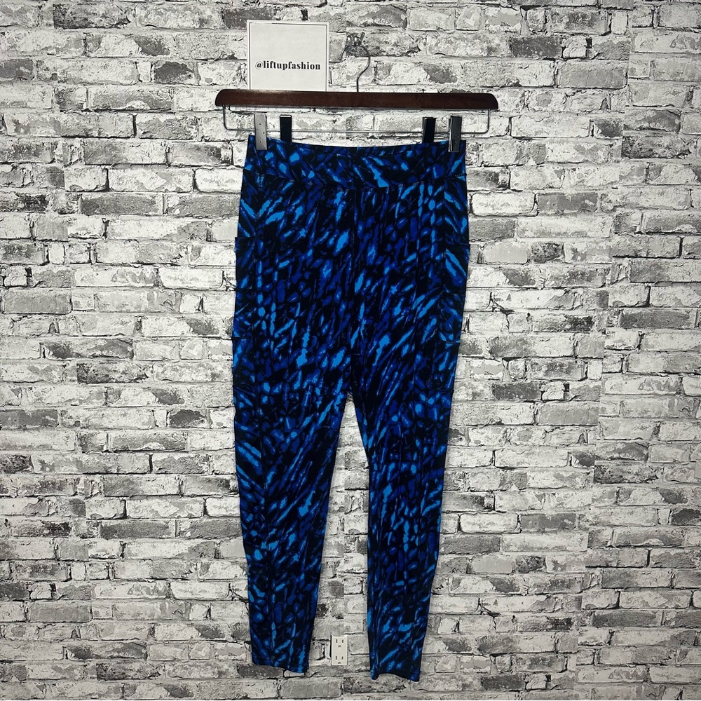 POP Fit Blue Patterned Leggings